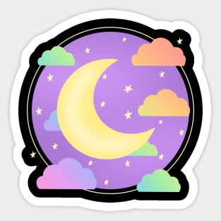 Pastel Goth Moon For Pastel Goth Lover Sticker